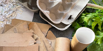 Examples of common paper, cardboard and leafy vegetable waste that can be used in Bioverter